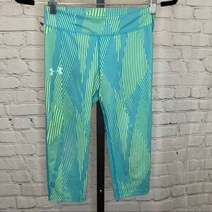 Under Armour Green Printed Cropped Leggings